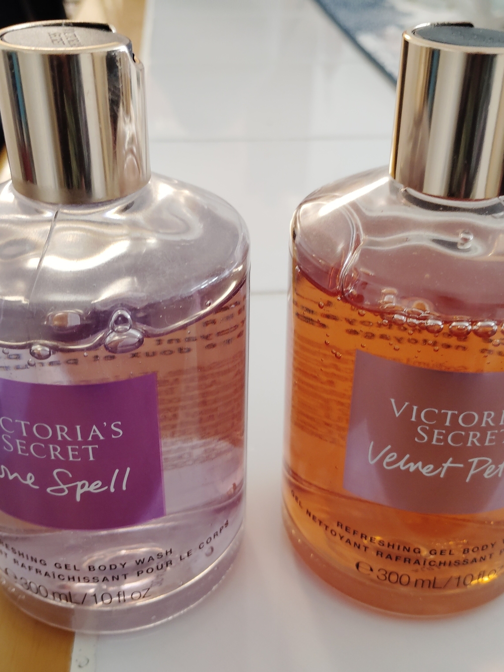 Victoria's Secret Lavender & Amber Body Wash Pair